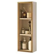 ccArmario de Pared Estrecho de 3 Niveles para Espacios pequeños baño y Cocina Armario con Puertas Armario de Pared para organizar cosméticos y medicamentos Color: Puerta Izquierda tamaño:nn - como en la foto - Ver 1