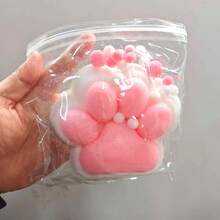 4-Inch Large Handmade Cat Paw Squeeze Toy, Cute Soft Stress Relief Toy - Multicolor - View 10