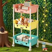 3/5-Tier Combination Mobile Rack - Rolling Storage Cart, White/Macaron Color Plastic Storage Boxes With ABS Frame, Suitable For Living Room, Bedroom, Dorm - Space-Saving Mobile Rack For Beauty And Personal Care Products, Ideal Christmas/Halloween/Thanksgiving Gift - Multicolor - View 14