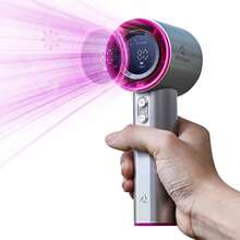 Portable Handheld Fan 4000mAh Rechargeable Mini Personal Fan With Smart LED Digital Display USBC Desk Amp Travel Cooling Fan For Commute, Camping, Makeup Amp Office Grey - Grey - View 1