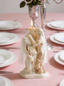 1pc Asymmetrical Love Couple Rose Silicone Mold - Multi-Use For Gypsum/Cement/Soap Valentine's Day/Wedding/Anniversary Bridal Shower Gifts