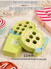 Children's Ice Cream Digital Stick Number And Quantity Matching Toy, Math Enlightenment Cognitive Teaching Tool, Montessori Early Education Puzzle Toy - Multicolor - View 7