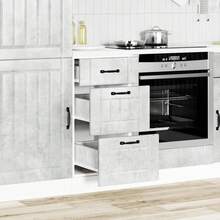 vidaXL Lucca Küchenschrank, Betongrau, Holzwerkstoff - Grau - Übersicht 2