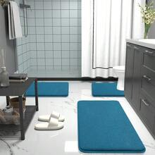 Thick Memory Foam Bath Mat Rug 30x20, Extra Soft Absorbent Bathroom Rug, Quick Dry Bath Mat, Non-Slip, Machine Washable Carpet For Bathroom, Tub And Shower, Home Decor Accessories, Peacock Blue - PeacockBlue - View 8