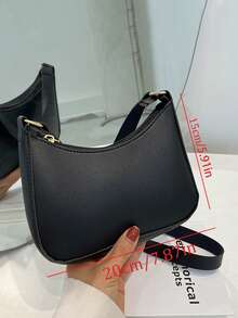 Túi xách đeo vai cho nữ, túi xách da giả có khóa kéo, túi đeo chéo dễ thương kiểu hobo, thích hợp cho ngày Valentine, mùa cưới, quà tặng cho phù dâu, hoàn hảo cho sử dụng hàng ngày hoặc đi chơi buổi tối. Chiếc túi xách mini bằng da này phù hợp với nhiều trang phục và dịp khác nhau. - màu đen - Xem 11