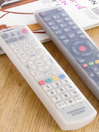 1pc Transparent Silicone Remote Control Protective Cover, Single Pack, Suitable For Home, School, Office, Travel, Bags, Storage And Organization