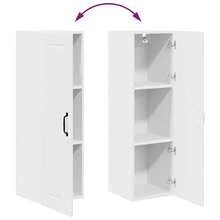 vidaXL Armoire de cuisine Blanc 30 x 31 x 100 cm Bois d'ingénierie - Blanc - Voir 11