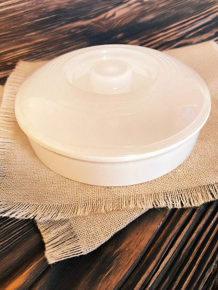 1 pieza de Tortillero/topper de plástico para tortillas con tapa semitransparente, medio kilo de recipiente reutilizable para almacenamiento, fáciles de apilar, plástico duro con gran durabilidad - Blanco - Ver 1