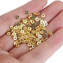 50pcs Stainless Steel Flat Square Spacer Beads, Geometric Square Spacers For DIY Bracelet Necklace Jewelry Making - Multicolor - View 4