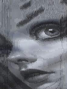 3D Digital Print Men's Short Sleeve T-Shirt, Black & White Gradient Striped Abstract Pattern, 3D Visual Effect Streetwear, Loose Breathable, Summer Casual, Street Fashion Design - Multicolor - View 3