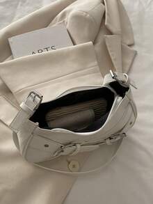 女士单肩包 - 白色 - 查看 4