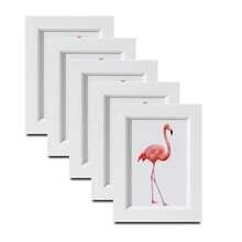1pc Or 5pcs Classic White Photo Frames (Photo For Reference Only, Random Photo Paper Included), Simple And Elegant Frame Design, Suitable For Desktop Or Wall Display, Decoration For Bedroom, Living Room, Etc. - White - View 19