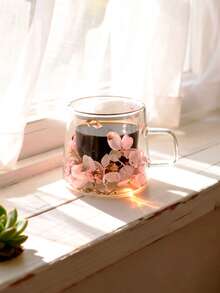 1/2/6pcs Set Double Layer Glass Cup With Handle, Flower & Plant Cup, Glass Coffee Cup, 80ml Small Espresso Cup. Suitable For Espresso, Milk, Tea, Cappuccino Etc. Unique Valentine's Day And Birthday Gift. - Multicolor - View 17