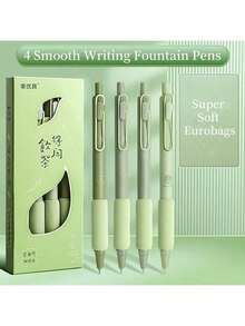 Press The Fountain Pen, European Bag, Soft Grip Pen, Plastic Colored Pen, Interchangeable Ink Bag Pen For Daily Writing, Perfect Gift For Friends - Multicolor - View 14