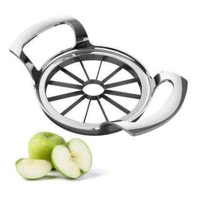 TendenciaRebanador Manzana Grande 12 Cuchillas Cortador Manzanas PlateadoCalidad premium