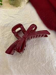 1 件时尚珍珠大号简约优雅亚克力发夹，适合派对、通勤、服装搭配，爪夹秋冬发夹发饰女士度假装