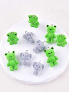 10pcs Penguin Resin Pendant Earrings Necklace Accessories DIY Jewelry Findings