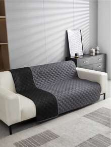 بطانية/حصيرة أليفة مقاومة للماء ومضادة للرذاذ والبول، قطعة واحدة ذات لون أحادي، مناسبة للقطط والكلاب الصغيرة والمتوسطة والكبيرة، لاستخدام على السرير والأريكة طوال السنة - رمادي غامق - مشاهدة 2