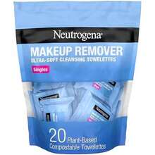 Makeup Remover Cleansing Towelette Singles Individually Wrapped, 20 Pre-moistened Towelettes - 20 Unidad (Paquete de 1) - Ver 1