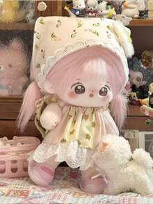 20cm Cute Countryside Style Dress For Cotton Doll, Changeable Outfit Set - Yellow - View 4