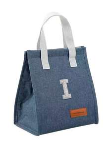 1pc A-Z Letter Large Capacity Hook And Loop Sealed Travel Portable Lunch Bag, Handbag, Outdoor Insulated Lunch Box Bag, Suitable For Work, Office, School, Waterproof, Keeps Food Fresh And Warm, Aluminum Foil Insulation Container, Suitable For Outdoor Dining, Work , Home, Restaurant, Beverages, Candy, Fruit, Pastries, Snacks, Nuts, Lunch Bag - Multicolor - View 37