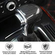 碳纤维纹理ABS材质换挡杆球头套，适用于奥迪A4 B8、A5、A6、C7、S7、Q5、Q7（2011-2016款） - 碳纖維 - 查看 3