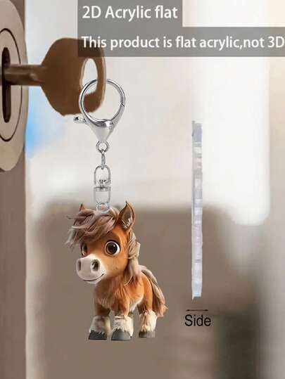 2d Flat Acrylic Cartoon Pony Bag Charms, Acrylic Decorative Car Charms, Cute Pony Family Keychains, Lobster Charms, Adorable Pony Patterns, Headphone Charms, Phone Case Charms - Ideal For Hanging On Car Keys, Backpacks, And Handbags, Home Decorations, Car Rearview Mirrors, Perfect For Holidays, Birthdays, Valentine'S Day, Weddings, Anniversaries, Party Gifts, And Souvenirs