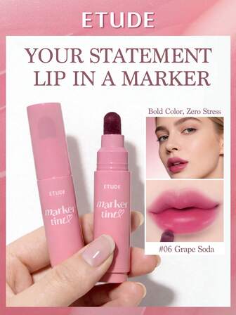 ETUDE Love Mark Matte Lip Gloss, Högkvalitativ Matt Textur, Långvarig Färg, Magiskt Verktyg För Ljus Hy