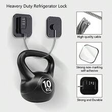 Heavy Duty Refrigerator Door Lock Set - Enhanced Acrylic Adhesive Formula, No Trace, Won't Damage Furniture, Tool-Free Installation, Suitable For: Combination Lock File Cabinet, Cash Box Reinforcement Lock, Safety Cabinet Lock, Food Storage Room And Freezer, Car Door Lock - Multicolor - View 7