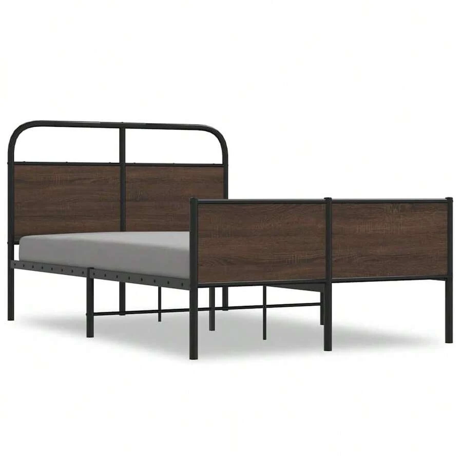 vidaXL Cadre de lit sans matelas 140x200 cm beige marrone - Castano - Visualizzare 1