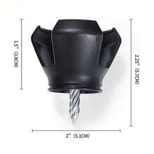 高尔夫球拾取器，塑料金属材质，适用于练习和球场。 - 黑色 - 查看 6