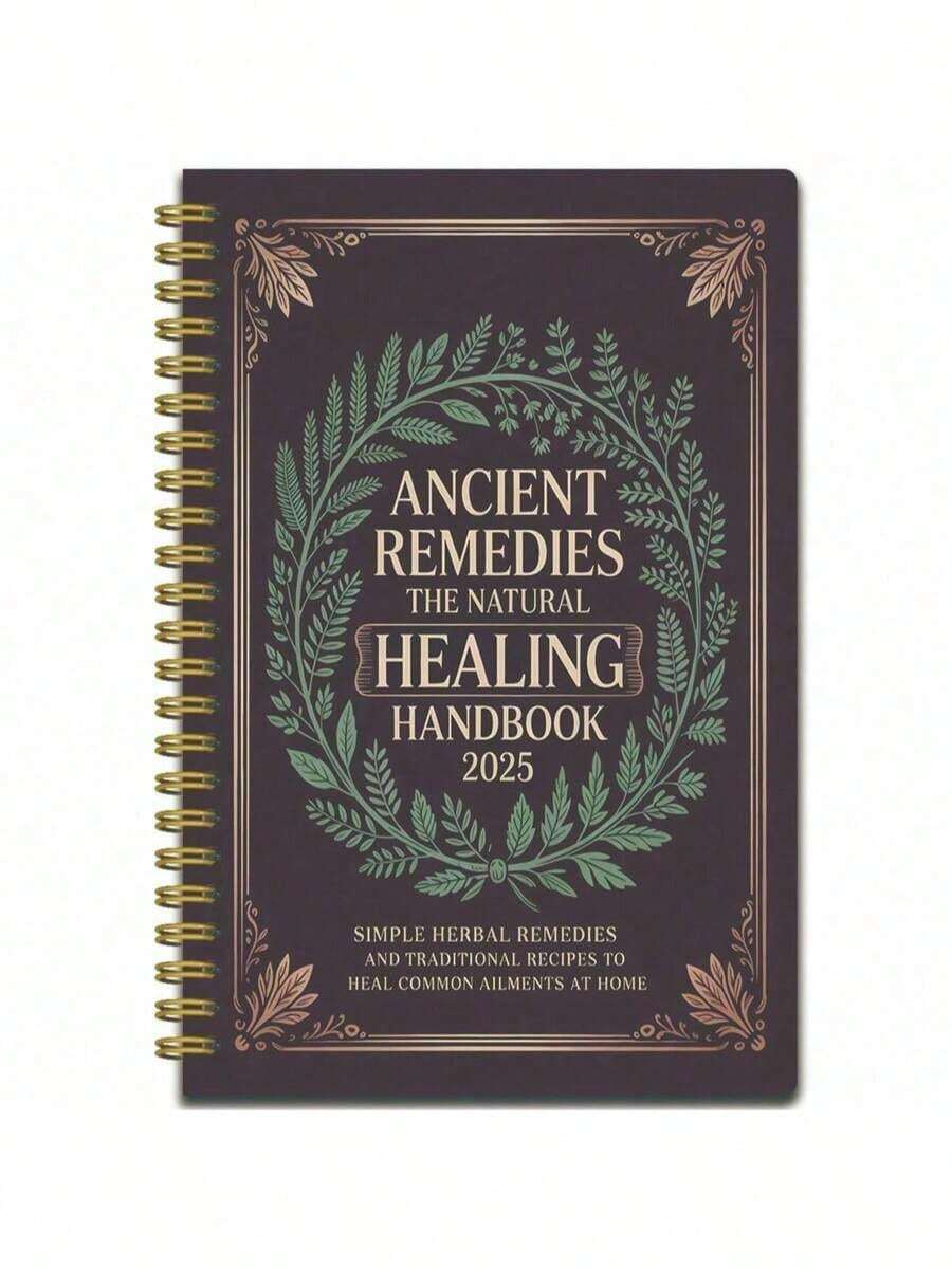 2025 Edition Ancient Herbal Remedy Handbook - Herbal Encyclopedia With Plant Profiles, Medicinal Uses, And Herbal Preparation Guides - Brown And Gold Botanical Journal, Suitable Herbalists, Natural Therapists, Home Remedies, Aromatherapy - Herb And Plant Enthusiasts - Undated, Compact And Portable Design With Labeled Sections Easy Navigation - 彩色 - 查看 1