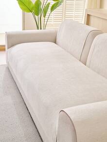 1pc All Season Sofa Cushion Cover, Modern Minimalist Non-Slip Sofa Seat Protector, Dust-Proof And Washable Sofa Slipcover, Fashionable Beige Fresh Style, Soft And Fade-Resistant, Pet-Friendly, Fits L-Shaped Sofa And 1/2/3/4 Seater Sofa - Beige - View 7