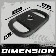 Yes4All Placa de hierro fundido placa pesada para rucking columpios sentadillas entrenamiento de fuerza entrenamiento de fitn y ejercicios en casa múltiples pesos disponibles: 10/15/20/25/30/35/45 libras - Multicolor - Ver 2