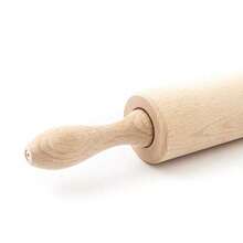 Tuuli Professional Wooden Rolling Pin With Revolving Centre | 44 X 55 Cm, Durable Log Material - Beige - View 9