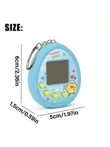 4 Color Random  Electronic Pet Toy, Black & White Screen, Handheld Mini Game Console Pendant, Virtual Pet Raising, Electronic Game Machine Toy, Personalized Heart-Shaped Appearance, Portable Design (Can Be Used As Keychain/Bag Charm), Holiday/Halloween/Christmas/School Gift - Multicolor - View 8