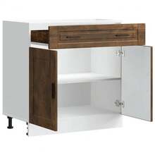 vidaXL Armadio da cucina Porto chêne fumé bois d'ingénierie - Castano - Visualizzare 5