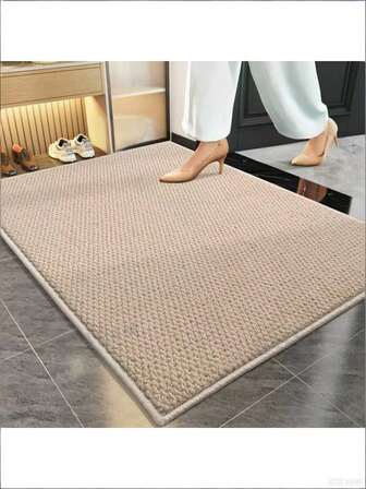 1pc Modern Brown Pineapple Pattern Non-Slip Doormat - Quick Dry, Durable, Rectangular Carpet Suitable For Entryway And Bathroom, Thick Polyester Blend, PVC Backing, Stain Resistant, Gray, Bathroom Mat