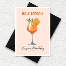 Holy Aperol Card, It's Your Birthday Card, Unique Juice Wine Glass Birthday Card, Greeting Card, Aperol Card, Friendship Card, Congratulations, Celebration,Fun Aperol Spritz Birthday Card - The Perfect Birthday Gift For Friends, Family, And Loved Ones - Multicolor - View 7