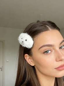 1/2 Pcs Cute Plush Little Seal Hair Clip Hair Accessory Versatile Autumn And Winter Cute Pet Bangs Clip Side Broken Hair Clip, Claw Clips, Hair Slide, Hair Barrettes - Multicolor - View 2