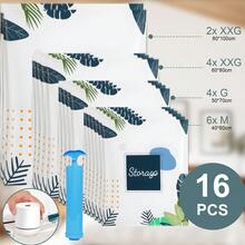 Tendenciabolsas vacio ropa Almacenamiento,bolsas de vacio con bomba Eléctrica Y Mano bolsas al vacio ropa para ropa y edredones,18pcsCalidad premium - 1 - Ver 7