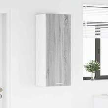 vidaXL Armoire suspendue avec porte Riga Gris Sonoma 40 x 31 x 100 cm - Gris - Voir 4