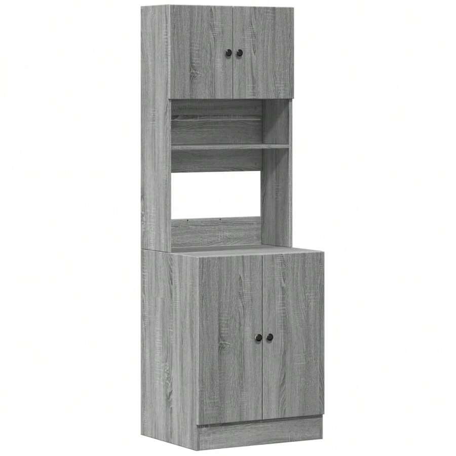vidaXL Sonoma Küchenschrank Grau 60x50x180 cm Holzwerkstoff - Grau - Übersicht 1