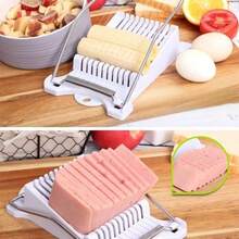 10片不锈钢切蛋器，适用于切肉、火腿、水果、鸡蛋、软奶酪，厨房工具 - 彩色 - 查看 5