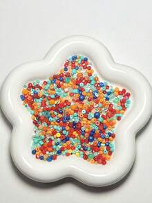 2-6毫米圣诞混色玻璃珠，米珠混色设计，DIY手工圣诞装饰手链、项链、首饰制作，散珠