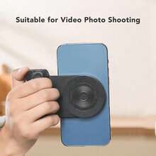 Magnetic Camera Handle Bluetooth Mount Upgraded Magnetic Phone Grip Supports Wireless Charging Handheld Stabilization & Anti-Shake Smart Camera Handle Grip For IPhone/ Android Phones Ideal For Video Photography & Shooting (Pink/ Black) - Black Shooting Aid (no Flash) - View 1