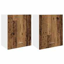 vidaXL Armarios suspendidos 2 piezas "Lyon" Madera antigua 50 x 31 x 60 cm Madera de ingeniería - Marrón - Ver 1