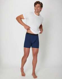 Hanes Men's Boxers 5-Pack Underwear Tagless Comfort Waist Classic Ultimate S-XL - 黑色 - 查看 2