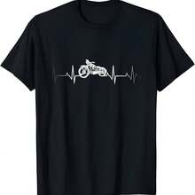 Motorcycle Heartbeat T-Shirt - I Love My Motorcycle. T-Shirt - 黑色 - 查看 1