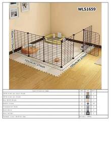 Modular Dog Fence, Indoor Pet Puppy Cat Barrier, Small Dog Kennel Panels, Free Combination Isolation Gate